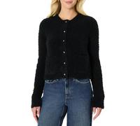 Amazon Essentials Damen Regular-Fit-Bouclé-Jacke aus Wollmischung mit Knöpfen, Schwarz, XXL
