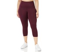 Amazon Essentials Damen Sculpt-Leggings mit hoher Taille in Capri-Länge von Build Your Own Studio (zuvor Core 10), Dunkles Burgunderrot, 3XL Große Größen