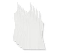 Amazon Essentials Damen Slim-Fit Knit V-Neck Layering Cami (erhältlich in Übergröße), 4er-Pack, Weiß, Large