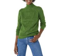Amazon Essentials Damen Soft Touch Trichterkragen Zopfpullover, Grün, Größe XL