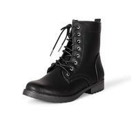 Amazon Essentials Damen Springerstiefel mit Schnürung, Schwarz, Größe 47