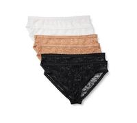 Amazon Essentials Damen Stretch-Höschen mit durchgehender Spitze in den Ausführungen Boyshort, Cheeky und Tanga, 6er Pack