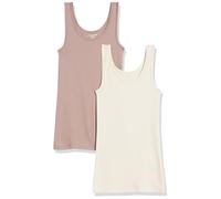 Amazon Essentials Damen Tanktop, Schmale Passform, 2er-Pack, Beige/Braun, XL