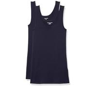 Amazon Essentials Damen Tanktop, Schmale Passform, 2er-Pack, Marineblau, L