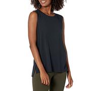 Amazon Essentials Damen Yoga-Tanktop Aus Weicher Baumwolle Mit Lockerer Passform (In Übergröße Erhältlich), Schwarz, L