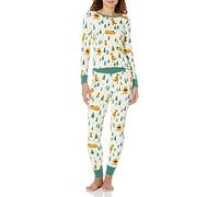 Amazon Essentials Disney | Marvel | Star Wars Damen Eng anliegende Baumwoll-Schlafanzüge, Pooh Holiday Forest - Womens Snug Fit, XL