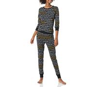 Amazon Essentials Disney | Marvel | Star Wars Damen Eng anliegende Baumwoll-Schlafanzüge, Star Wars Logo - Womens Snug-fit, S