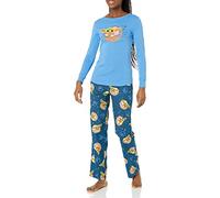 Amazon Essentials Disney | Marvel | Star Wars Damen Schlafanzug-Schlaf-Sets Flanell, Star Wars Grogu - Womens, XS