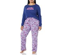 Amazon Essentials Disney | Marvel | Star Wars Damen Schlafanzug-Schlaf-Sets Flanell, Star Wars Logo Leia - Womens, XS