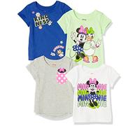 Amazon Essentials Disney | Marvel | Star Wars | Frozen | Princess Mädchen Kurzärmelige T-Shirts, 4er-Pack, Minnie Kindness, 4 Jahre
