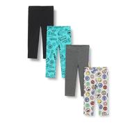 Amazon Essentials Disney | Marvel | Star Wars | Frozen | Princess Mädchen Leggings, 4er-Pack, Marvel Icons, 6-7 Jahre