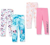 Amazon Essentials Disney | Marvel | Star Wars | Frozen | Princess Mädchen Leggings, 4er-Pack, Minnie/Strand, 2 Jahre