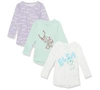 Amazon Essentials Disney | Marvel | Star Wars | Frozen | Princess Mädchen Tunika-Shirts mit Langen Ärmeln, 3er-Pack, Frozen Friends, 8 Jahre