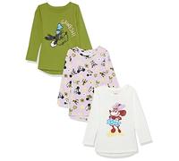 Amazon Essentials Disney | Marvel | Star Wars | Frozen | Princess Mädchen Tunika-Shirts mit Langen Ärmeln, 3er-Pack, Minnie und Freunde, 6-7 Jahre