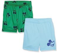 Amazon Essentials Disney | Marvel | Star Wars Jungen Basketball-Gymnastik-Netzshorts, 2er-Pack, Happy Mickey, 4 Jahre