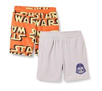 Amazon Essentials Disney | Marvel | Star Wars Jungen Basketball-Gymnastik-Netzshorts, 2er-Pack, Star Wars Rebel Logo, 6-7 Jahre
