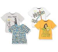 Amazon Essentials Disney | Marvel | Star Wars Jungen Kurzärmelige T-Shirts, 4er-Pack, Star Wars, 5 Jahre