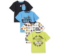 Amazon Essentials Disney | Marvel | Star Wars Jungen Kurzärmelige T-Shirts, 4er-Pack, Star Wars/Donut, 8 Jahre