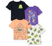 Amazon Essentials Disney | Marvel | Star Wars Jungen Kurzärmelige T-Shirts, 4er-Pack, Star Wars Move Along, 4 Jahre