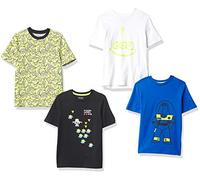 Amazon Essentials Disney | Marvel | Star Wars Jungen Kurzärmlige T-Shirts (zuvor Spotted Zebra), 4er-Pack, Toy Story Weltraum, 8 Jahre