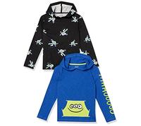 Amazon Essentials Disney | Marvel | Star Wars Jungen Leichte, Langärmelige T-Shirts mit Kapuze, 2er-Pack, Toy Story Weltraum, 10 Jahre