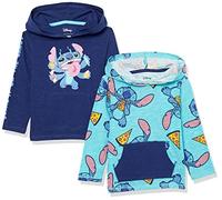 Amazon Essentials Disney | Marvel | Star Wars Jungen Leichte, Langärmelige T-Shirts mit Kapuze, 2er-Pack, Slogan Aufdruck 1, 11-12 Jahre