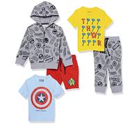 Amazon Essentials Disney | Marvel | Star Wars Jungen Outfit-Sets, 5er-Pack, Marvel Icons, 10 Jahre