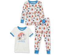 Amazon Essentials Disney | Marvel | Star Wars Jungen Pyjama-Nachtwäsche-Sets aus Baumwolle, eng anliegend, 3-teilig, Star Wars Mando Winter, 5