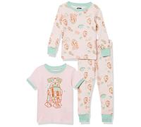 Amazon Essentials Disney | Marvel | Star Wars | Princess Baby Mädchen Eng anliegender Baumwoll-Schlafanzug, 3er-Pack, 3-teiliges Star Wars Pink R2-d2 Set, 12 Monate