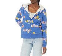 Amazon Essentials Disney | Marvel | Star Wars | Princess Damen Hoodies mit Sherpa-Fleece-Futter und durchgehendem Reißverschluss, Marvel Multi Peace, XL