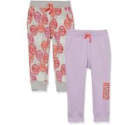 Amazon Essentials Disney | Marvel | Star Wars | Princess Mädchen Fleece-Jogginghose, 2er-Pack, Marvel Logo/Spiderman, 4 Jahre