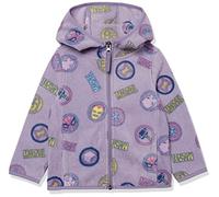 Amazon Essentials Disney | Marvel | Star Wars | Princess Mädchen Polar-Fleecejacke mit durchgehendem Reißverschluss und Kapuze, Marvel Logo, 10 Jahre