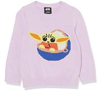 Amazon Essentials Disney | Marvel | Star Wars | Princess Mädchen Pullover mit Rundhalsausschnitt, Star Wars Grogu - Girls, 5 Jahre