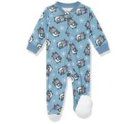 Amazon Essentials Disney | Marvel | Star Wars Unisex Baby Eng anliegender Pyjama aus Baumwolle mit Fuß, Nightmare Santa Jack - Sleep & Play, Frühchen