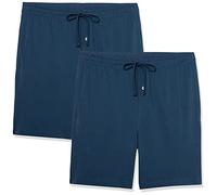 Amazon Essentials Herren 17,8 cm Lange Pyjama-Shorts aus Baumwollstrick, 2er-Pack, Indigo, 3XL