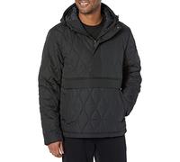 Amazon Essentials Herren Anorak Hooded Quarter-Zip Puffer Coat Black, 3X-Large Big