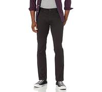 Amazon Essentials Herren Chinohose, Komfortabler, Gewaschener Stretch, Skinny-Passform, Schwarz, 42W / 34L