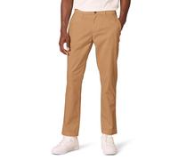 Amazon Essentials Herren Chinohose, Komfortabler, Gewaschener Stretch, Sportlich Geschnitten, Khakibraun, 38W / 36L