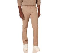 Amazon Essentials Herren Lässige Slim-Fit-Ganztags-Stretch-Chinohose, Dunkles Khakibraun, 42W / 32L
