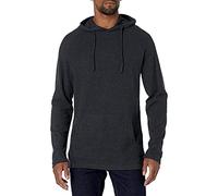 Amazon Essentials Herren Langärmeliger Thermo-Kapuzenpullover aus Flammgarn (Früher Goodthreads), Dunkelgrau Meliert, L Tall