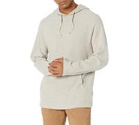 Amazon Essentials Herren Langärmeliger Thermo-Kapuzenpullover aus Flammgarn (Früher Goodthreads), Haferbeige Meliert, L Tall