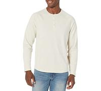 Amazon Essentials Herren Langärmeliges Henley-Shirt, Haferbeige Meliert, 3XL-4XL