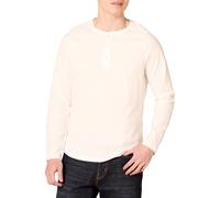 Amazon Essentials Herren Langärmeliges Henley-Shirt, Weiß, 3XL-4XL
