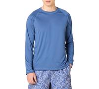 Amazon Essentials Herren Langärmeliges, Schnell Trocknendes Bade-T-Shirt, Blau, S