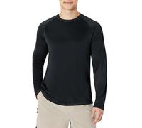 Amazon Essentials Herren Langärmeliges, Schnell Trocknendes Bade-T-Shirt, Uv-Schutzfaktor 50, Schwarz, S