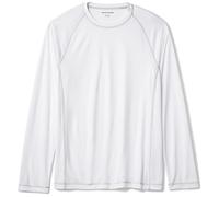 Amazon Essentials Herren Langärmeliges, Schnell Trocknendes Bade-T-Shirt, Weiß, XXL