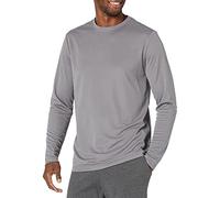 Amazon Essentials Herren Langärmeliges Tech-Funktions-T-Shirt, Mittelgrau, XS