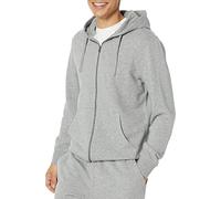 Amazon Essentials Herren Langärmliger French-Terry-Hoodie mit durchgehendem Reißverschluss (erhältlich in den Größen Big & Tall), Grau Meliert, XXL