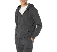 Amazon Essentials Herren Langärmliger French-Terry-Hoodie mit durchgehendem Reißverschluss (erhältlich in den Größen Big & Tall), Grau Meliert, M