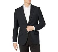 Amazon Essentials Herren Langarm Klassische Passform Knopfleiste vorne Stretch Blazer, Schwarz, 46